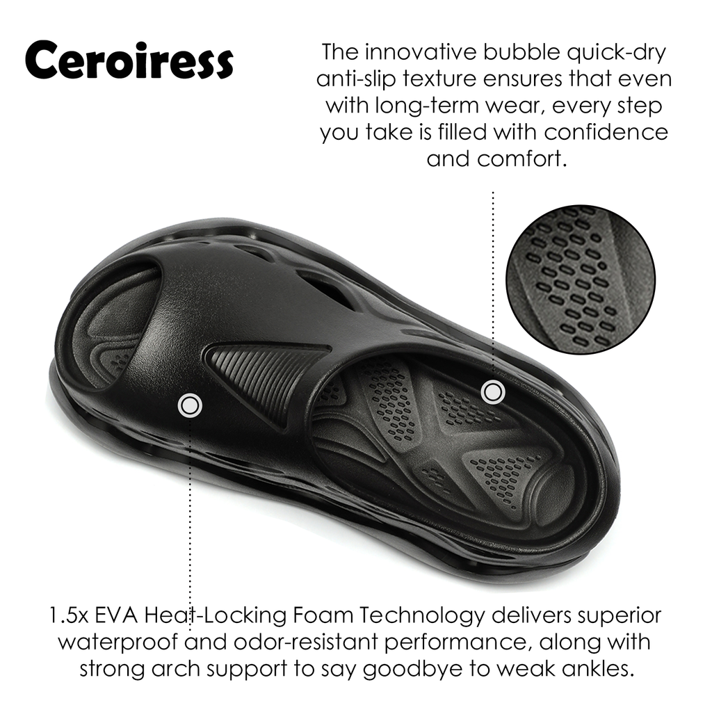 Ceroiress Men's Slip On Clogs - Casual Bubble Head Platform Trendy Sandals